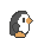Laufender Pinguin